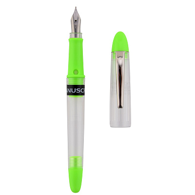 Ручка перьевая Clarity Hand Lettering прозрачный корпус с зелеными вставками + 2 зеленых картриджа