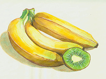 Бананы и киви