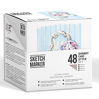 Набор маркеров SKETCHMARKER 48 Shabby Chic style - Шебби шик (48 маркеров в пластиковом кейсе)