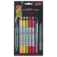 Набор маркеров Copic Ciao Manga 8, 5 маркеров + мультилинер 0.3мм в блистере