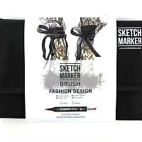 Набор маркеров SKETCHMARKER BRUSH 24 Fashion Design - Дизайн одежды (24 маркера + сумка органайзер)