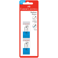 Набор ластиков Faber-Castell PVC-Free (2шт., прямоугольный, комбинированный,62*21,5*11,5мм)