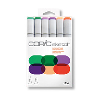 Набор маркеров COPIC SKETCH промежуточные цвета 6 штук в пластиковой упаковке