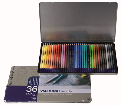 Набор цветных карандашей Royal Talens Van Gogh (36 цветов в металлической упаковке)