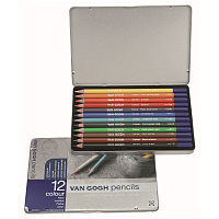 Набор цветных карандашей Royal Talens Van Gogh Стартовый (12 цветов в металлической упаковке)