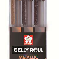 Набор ручек Sakura Gelly Roll Gelly Roll Metallic Природа 3 ручки (медный,винный бургундский, сепия)