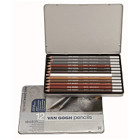 Набор цветных карандашей Royal Talens Van Gogh Sketch Special (12 цветов в металлической упаковке)