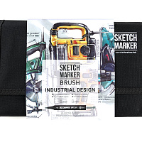 Набор маркеров SKETCHMARKER BRUSH 24 Industrial Design - Промышленный дизайн (24 маркера + сумка)