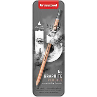 Набор карандашей для графики BRUYNZEEL Expression (6 типов жесткости в металлической упаковке)