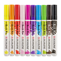 Набор акварельных маркеров Ecoline Brush Pen Bright 10 штук в пластиковой упаковке