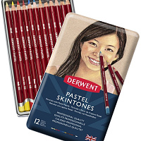 Набор пастельных карандашей DERWENT PASTEL Pencils 12 цветов (оттенки кожи) в метал. уп.