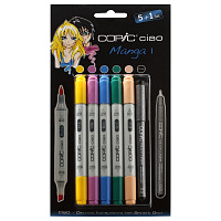 Набор маркеров Copic Ciao Manga 1, 5 маркеров + мультилинер 0.3мм в блистере