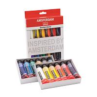 Набор акриловых красок Amsterdam Standard 12 туб по 20мл в картонной упаковке