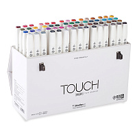 Набор  маркеров  TOUCH TWIN ShinHan brush  60 штук (цвета В) в пластиковой упаковке