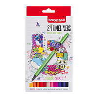Набор капиллярных ручек Bruynzeel Teen (линер 0.4мм) 24 цвета