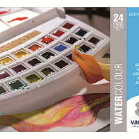 Набор акварельных красок Royal Talens Van Gogh (24 кюветы+кисть в пластиковой упаковке)