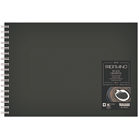 Блокнот для зарисовок BlackDrawingBook (190г/м.кв черная бумага 40л спираль по короткой стороне)