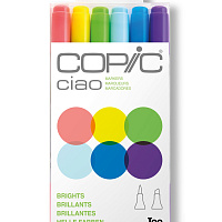 Набор маркеров Copic Ciao Brights 6 маркеров в пластиковой упаковке