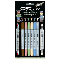 Набор маркеров Copic Ciao Scrap&Stempelset 2, 5 маркеров + блендер в блистере